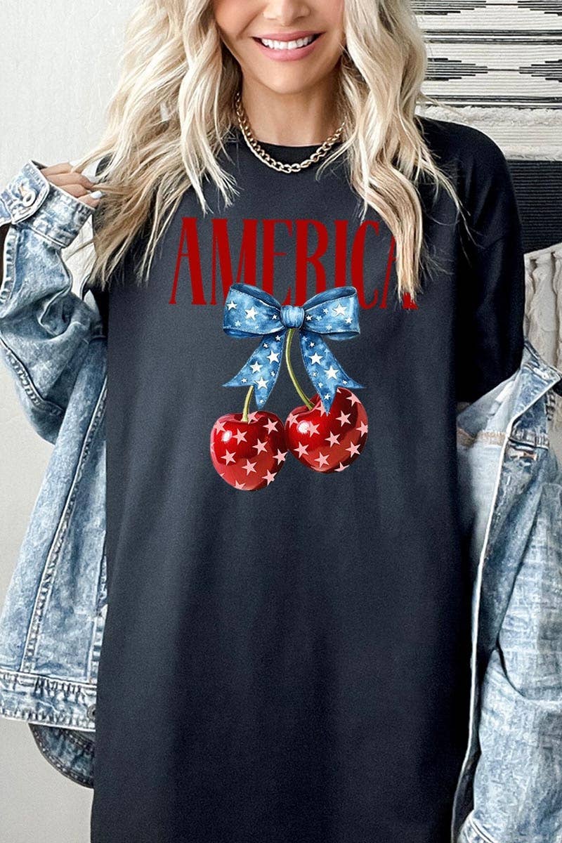 COLORBEAR - America Cherries Graphic Heavy Cotton Tee