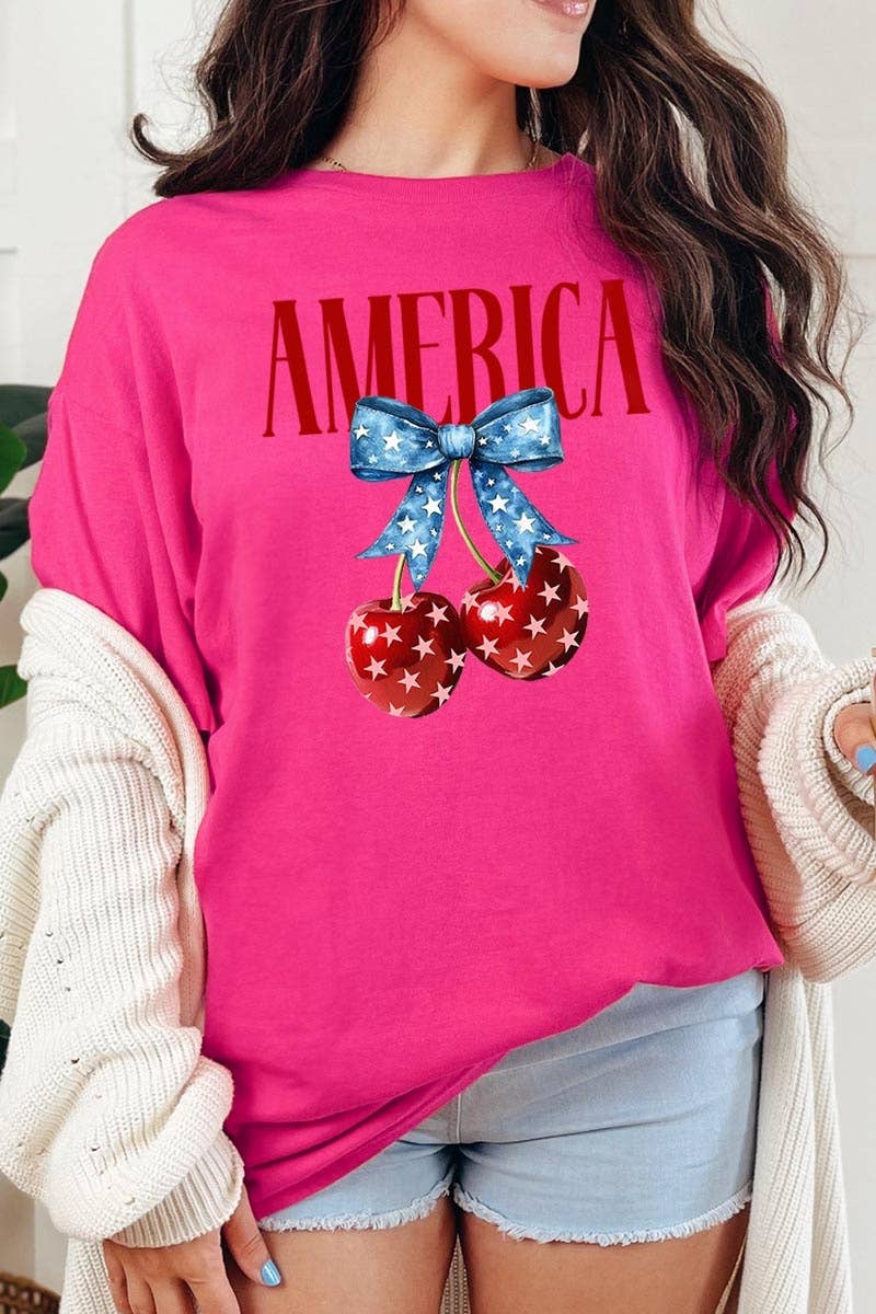 COLORBEAR - America Cherries Graphic Heavy Cotton Tee