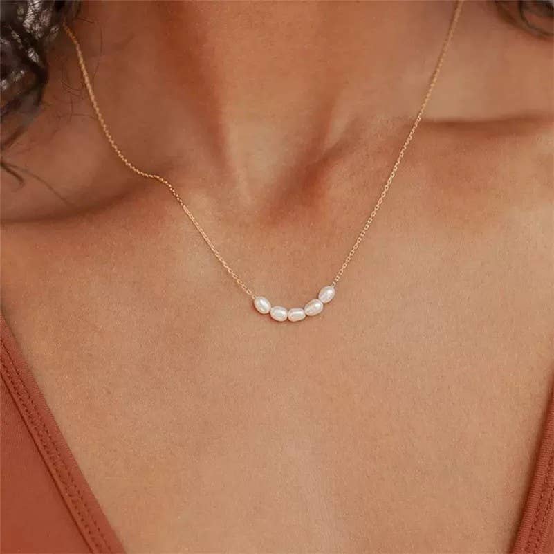 JOSSLYN by wall to wall - STAINLESS STEEL NON-TARNISH PEARL NECKLACE | 40NK9692