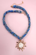 JOSSLYN by wall to wall - SCARF NECKLACE-INTERCHANGEABLE STARFISH SUN CHARM | 80N92337