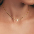 JOSSLYN by wall to wall - 18K STAINLESS STEEL TARNISH FREE CROSS NECKLACE | 40NK9420