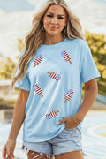 1 the Woman - Patriotic Sequin Popsicle T Shirt