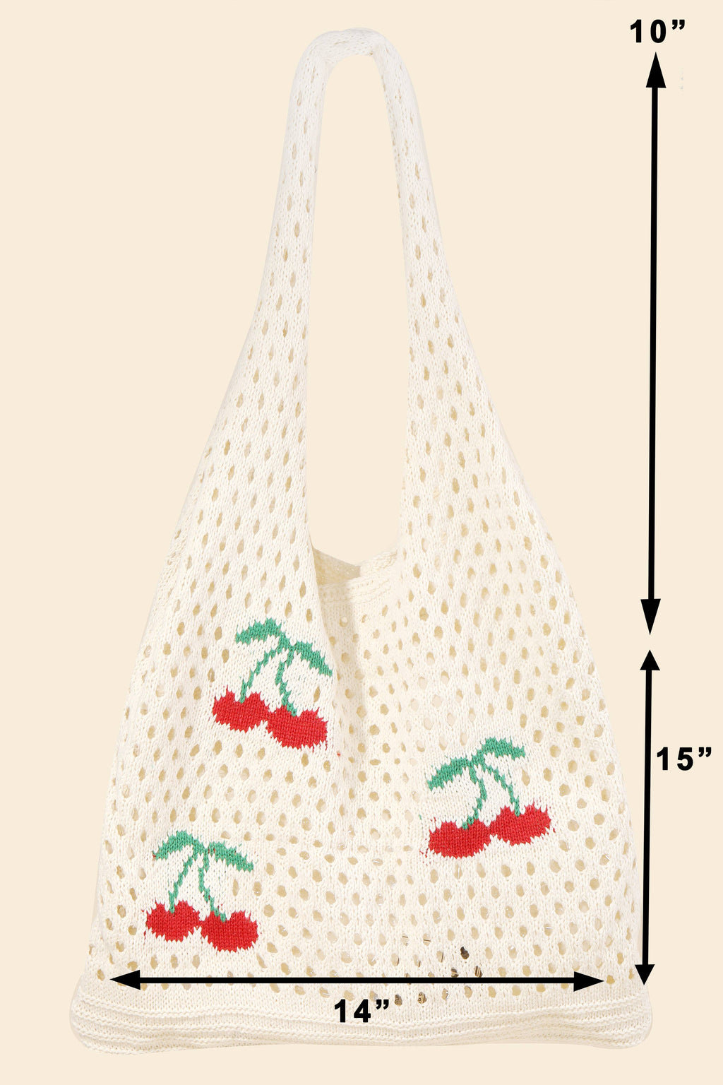 Anarchy Street - Cherry Print Net Shoulder Bag