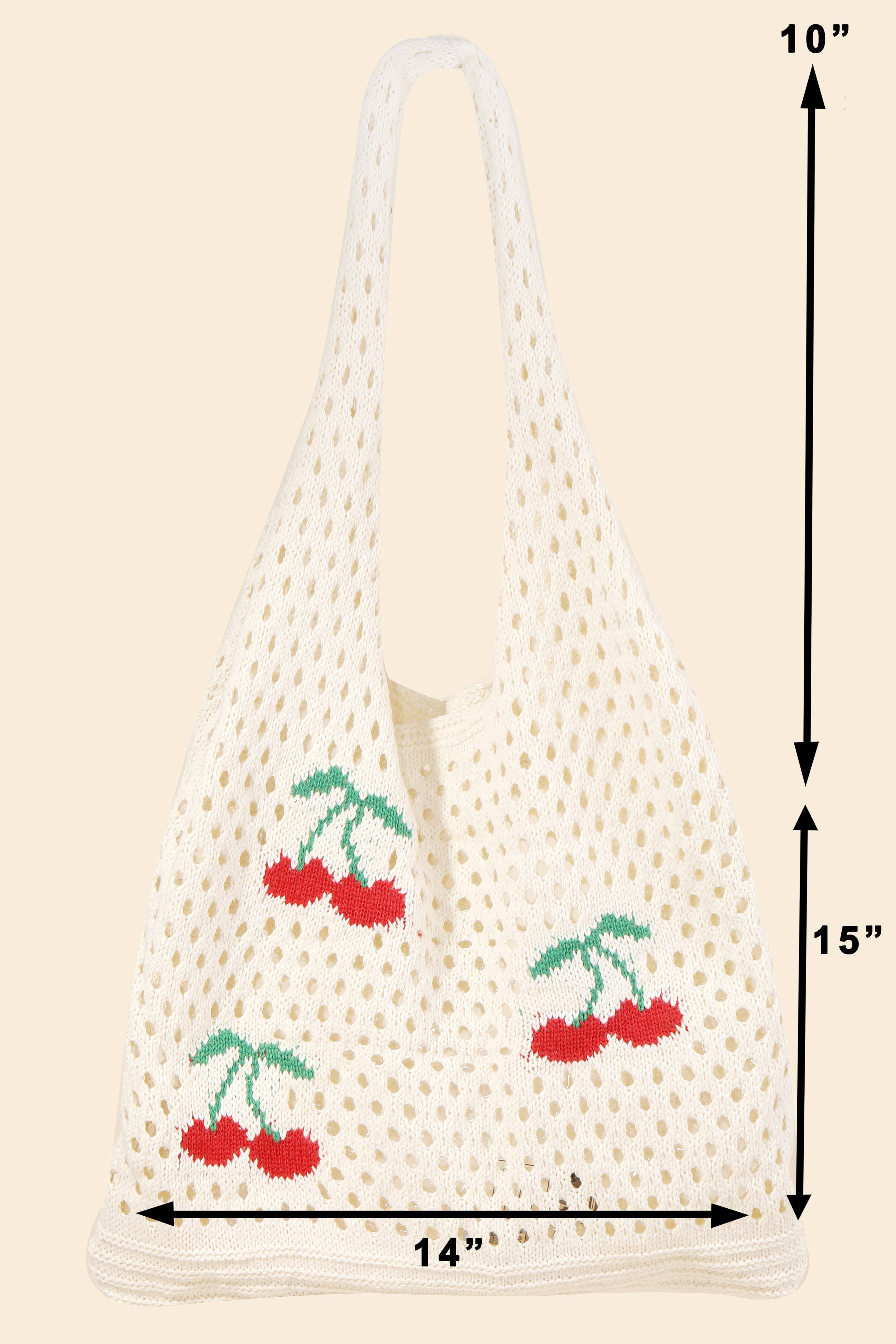 Anarchy Street - Cherry Print Net Shoulder Bag