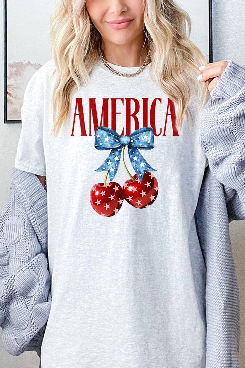 COLORBEAR - America Cherries Graphic Heavy Cotton Tee