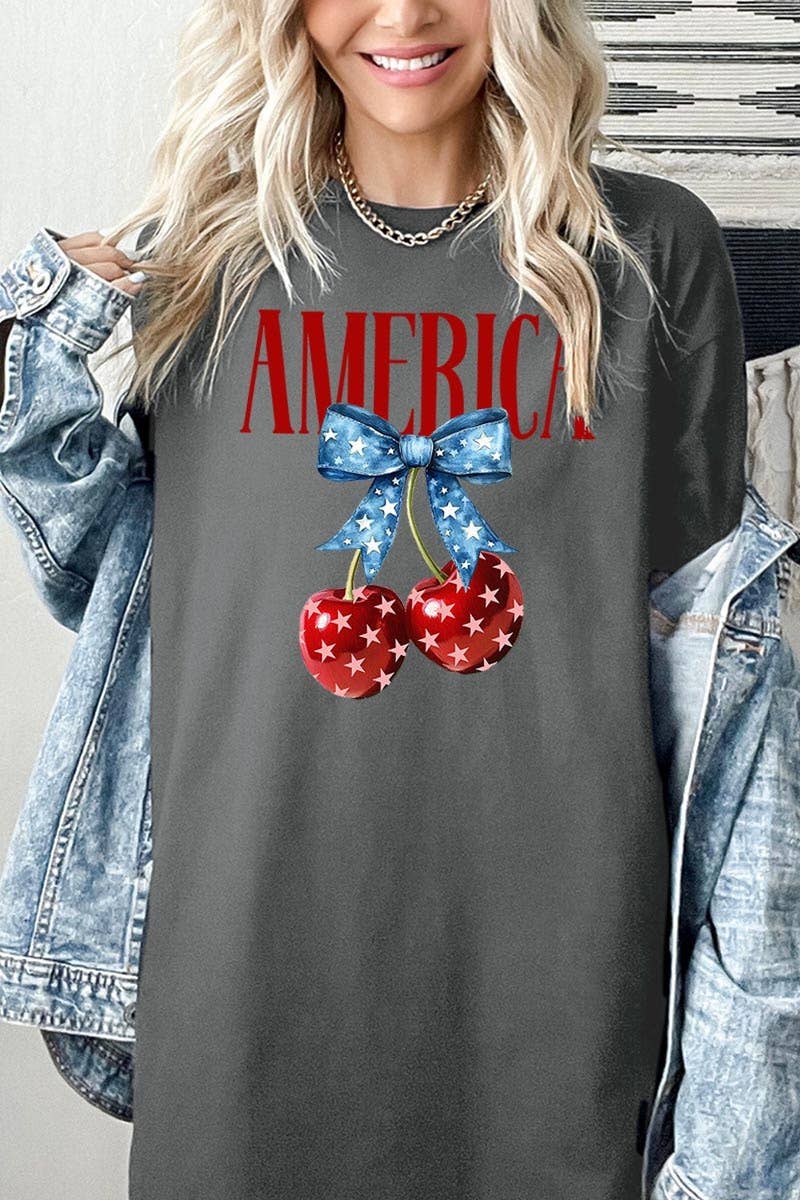 COLORBEAR - America Cherries Graphic Heavy Cotton Tee