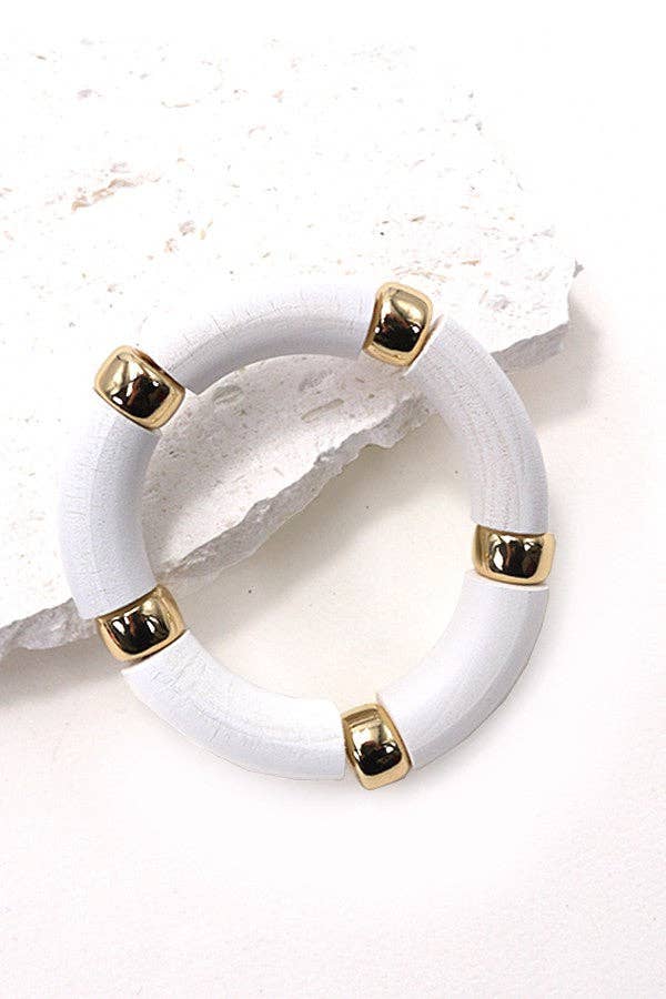 JOSSLYN by wall to wall - WOOD ACRYLIC MIX BRACELET 10B3011709