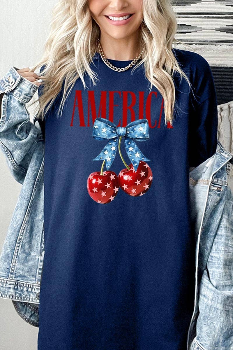 COLORBEAR - America Cherries Graphic Heavy Cotton Tee