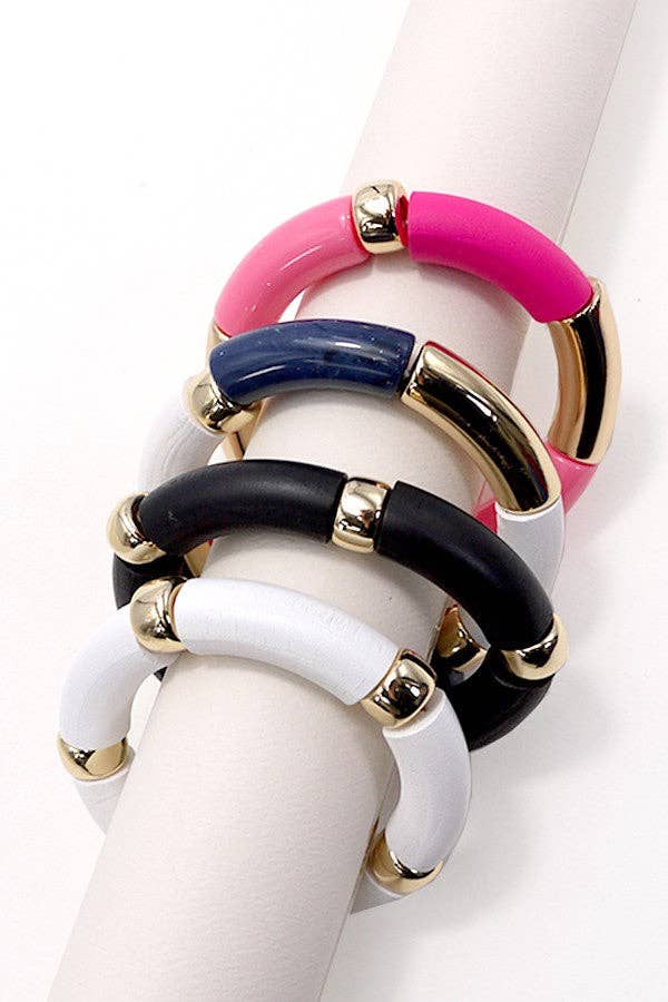 JOSSLYN by wall to wall - WOOD ACRYLIC MIX BRACELET 10B3011709