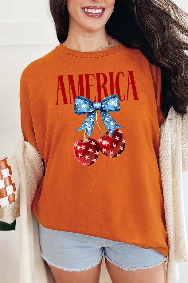 COLORBEAR - America Cherries Graphic Heavy Cotton Tee