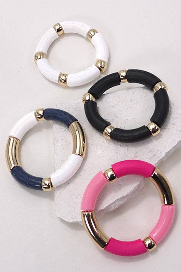 JOSSLYN by wall to wall - WOOD ACRYLIC MIX BRACELET 10B3011709