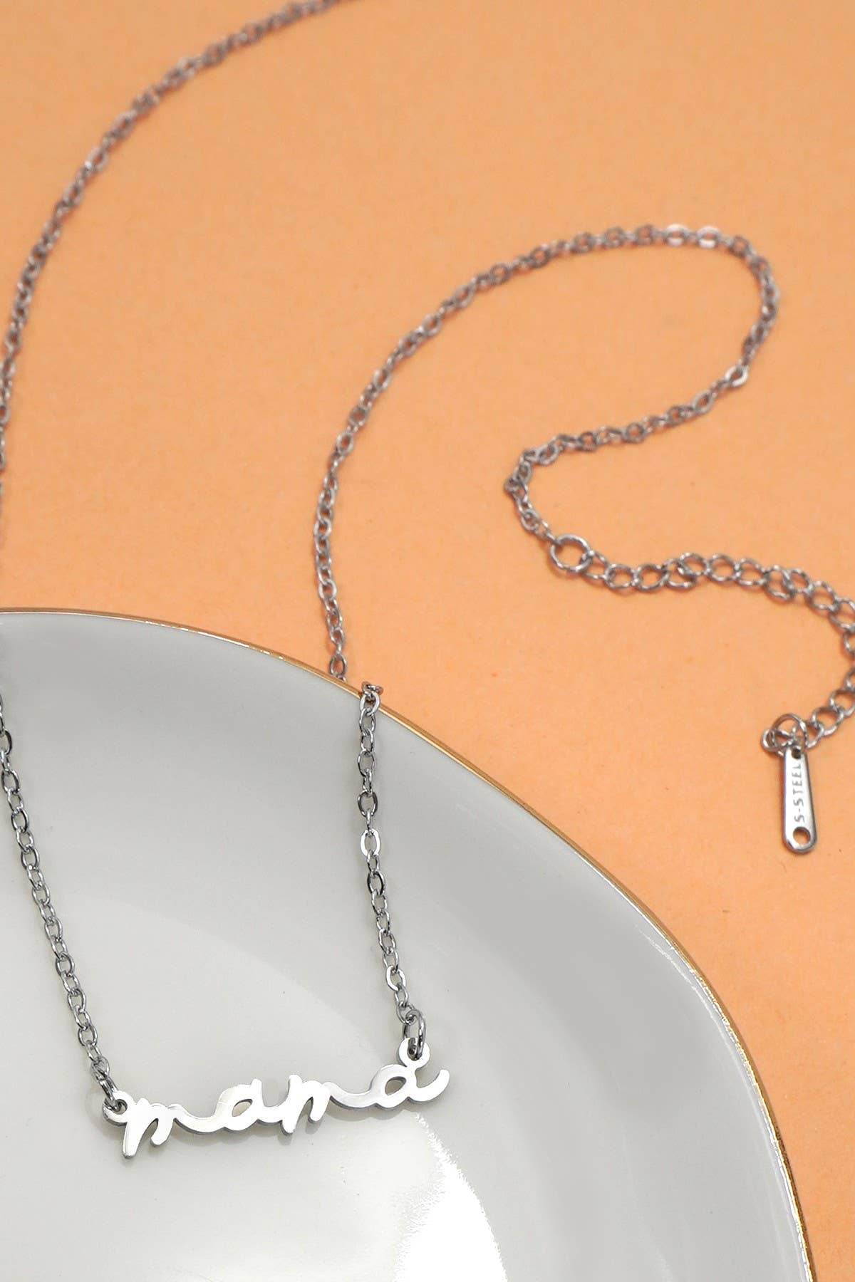 JOSSLYN by wall to wall - 18K STAINLESS STEEL TARNISH FREE MAMA NECKLACE | 40NK9479