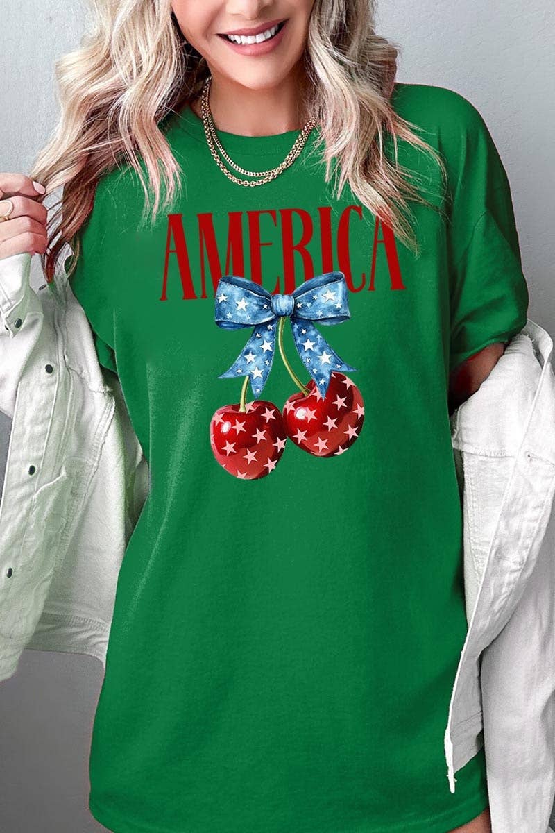COLORBEAR - America Cherries Graphic Heavy Cotton Tee