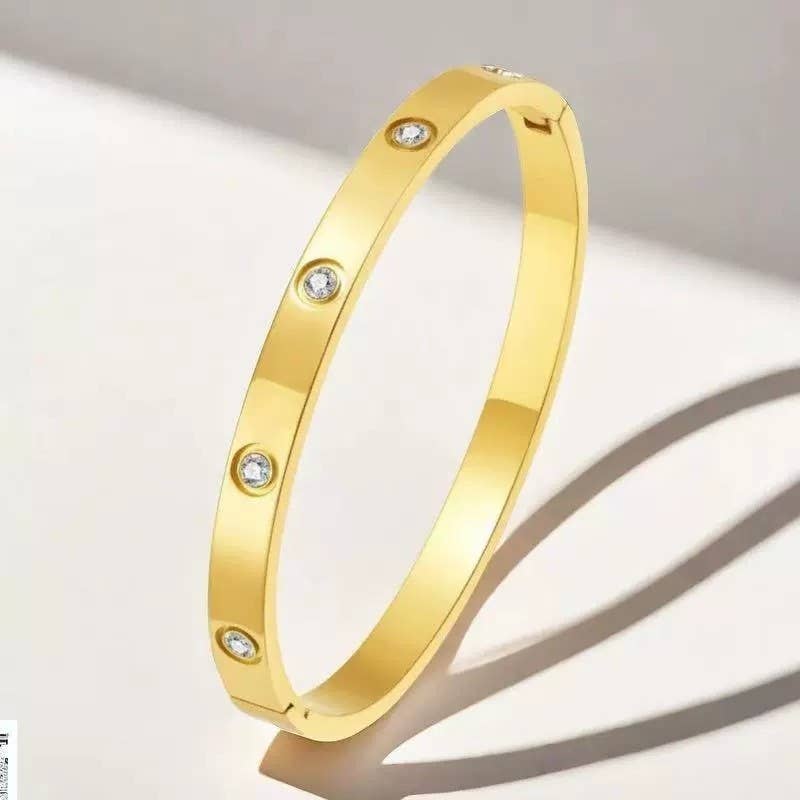 JOSSLYN by wall to wall - 18K NON-TARNISH WATERPROOF STAINLESS STEEL BANGLE | 40B5153