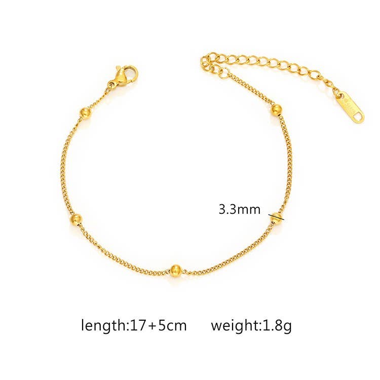 JOSSLYN by wall to wall - STAINLESS STEEL WATERPROOF TARNISH FREE BRACELET | 40B112