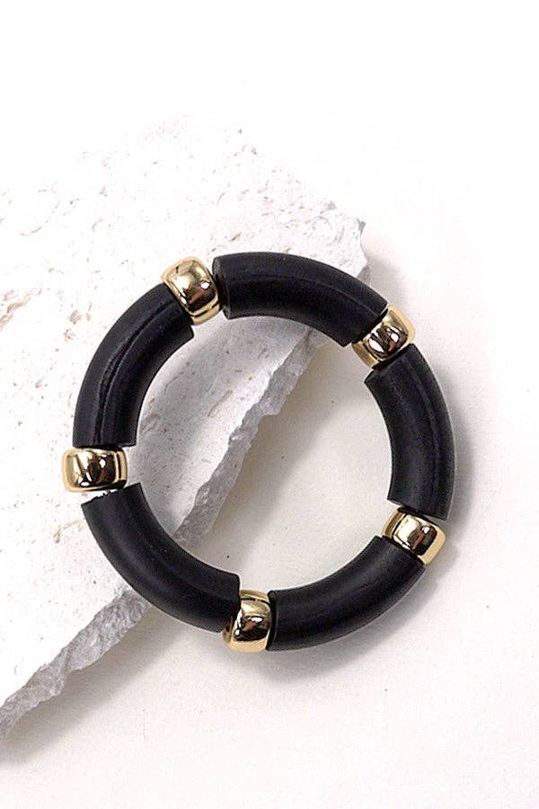 JOSSLYN by wall to wall - WOOD ACRYLIC MIX BRACELET 10B3011709