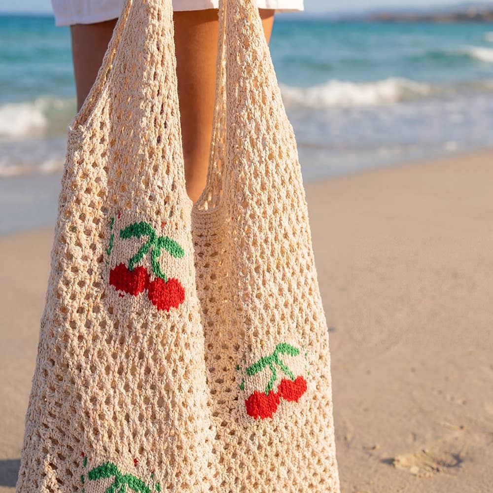 Anarchy Street - Cherry Print Net Shoulder Bag