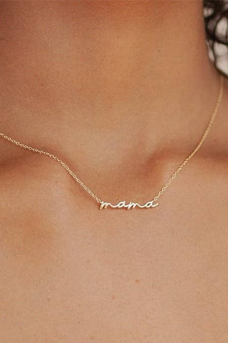 JOSSLYN by wall to wall - 18K STAINLESS STEEL TARNISH FREE MAMA NECKLACE | 40NK9479