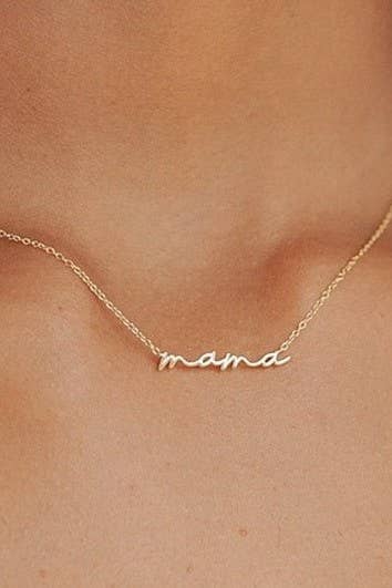 JOSSLYN by wall to wall - 18K STAINLESS STEEL TARNISH FREE MAMA NECKLACE | 40NK9479