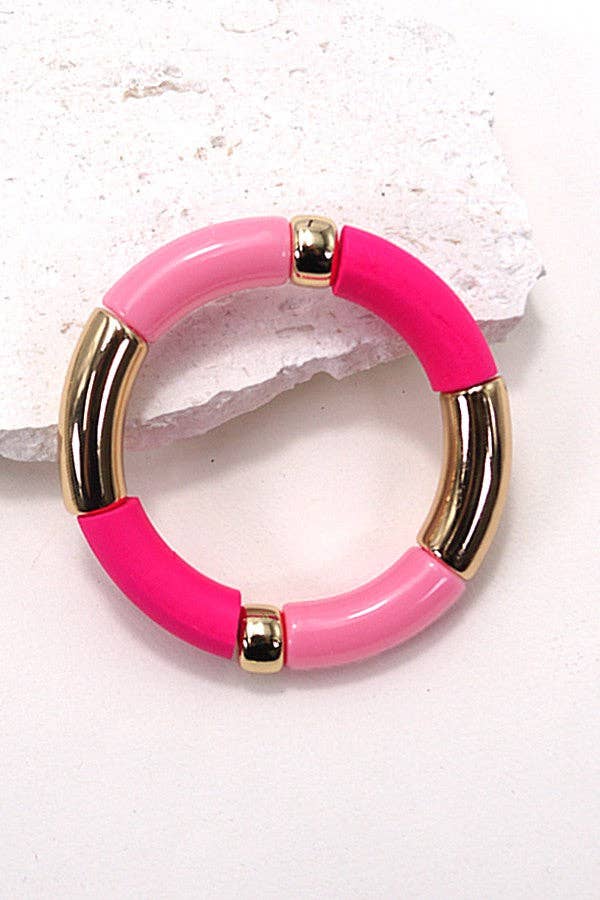 JOSSLYN by wall to wall - WOOD ACRYLIC MIX BRACELET 10B3011709