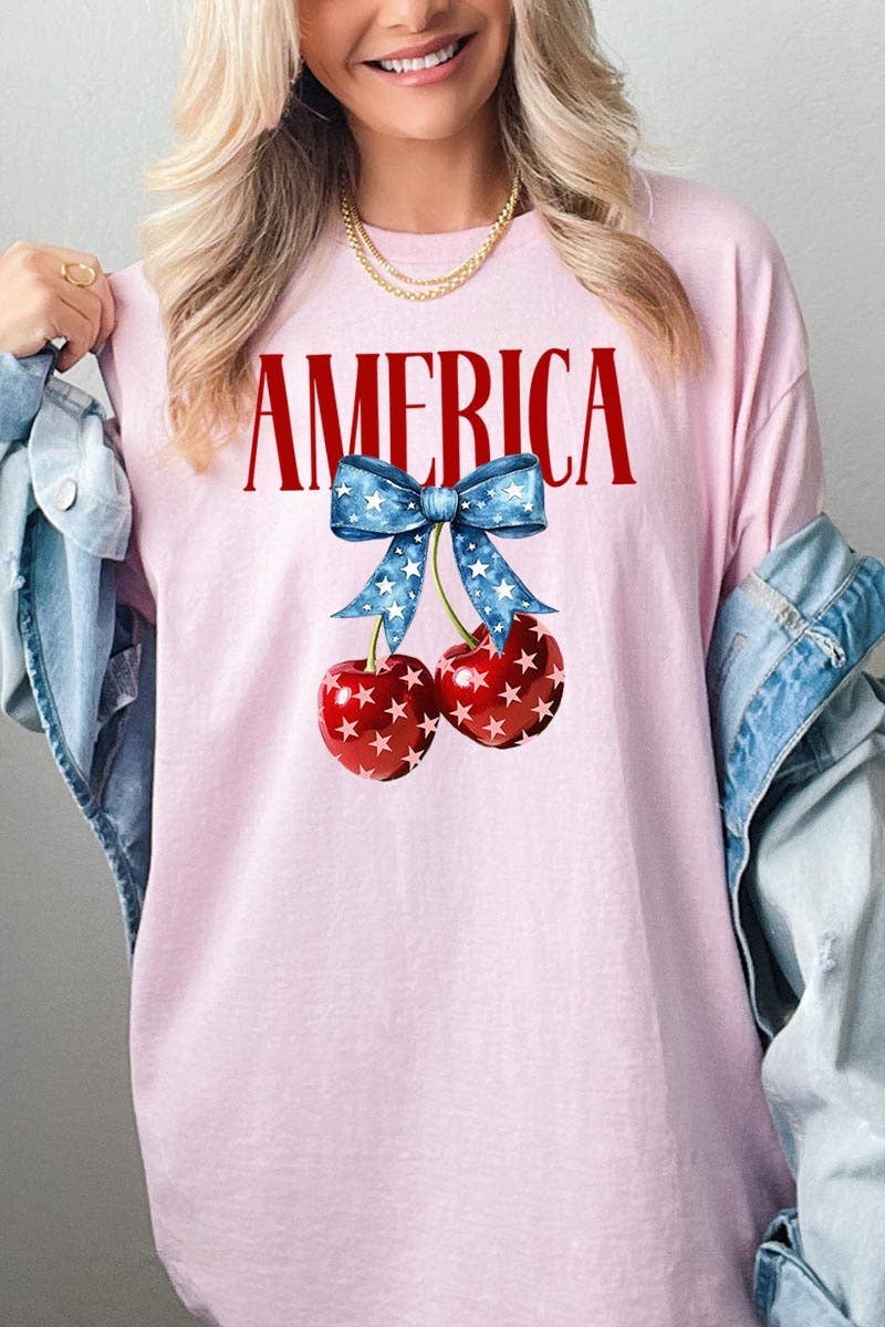 COLORBEAR - America Cherries Graphic Heavy Cotton Tee